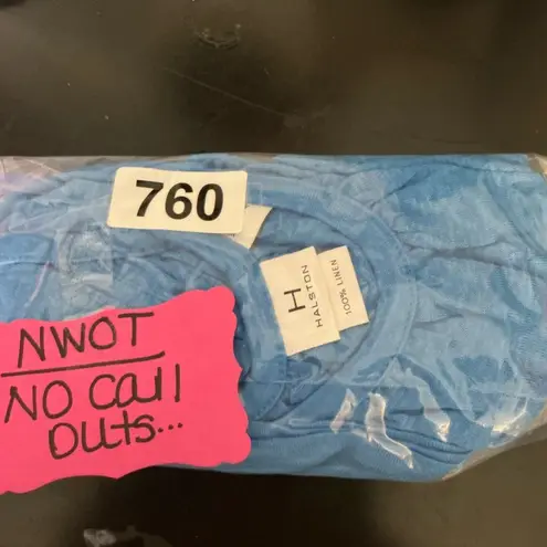 Halston Heritage Blue Relaxed Tank Top