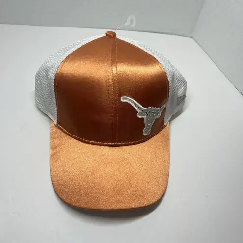 Texas Longhorns Ladies Satin Rhinestone Ballcap Orange