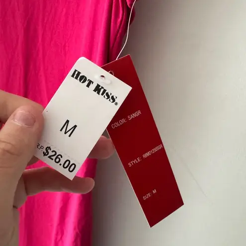 Hot Kiss NEW! Hot Pink Midi Bodycon Stretchy Dress