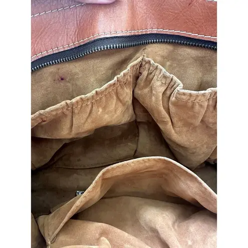 Patricia Nash Navelli Floral Cognac Heritage Italian Leather Tote Shoulder Bag