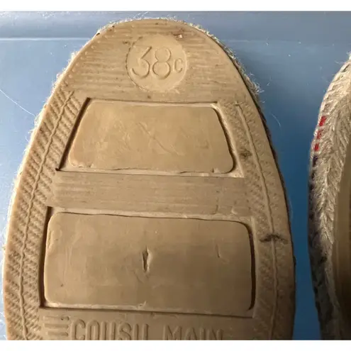 Flat Espadrilles Womens Size 38/7.5 Colorful Boho Hippie Casual Event Festival Orange