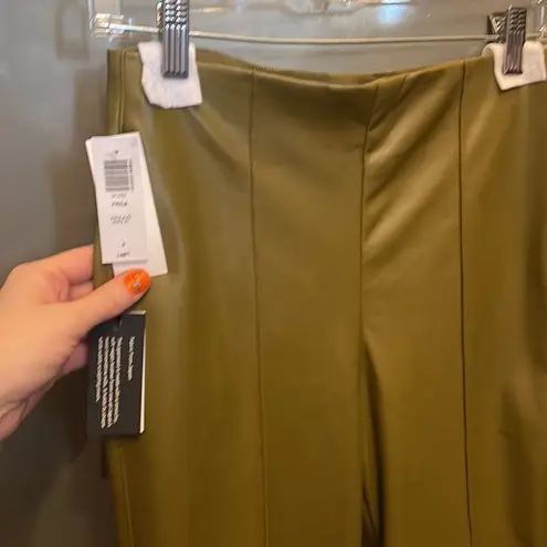 Aritzia Babaton Frida Pant High-waisted Vegan Leather skinny pants Avocado size 8 NWT