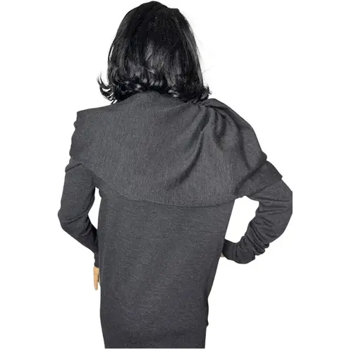 LANVIN Draped Twisted Wool long sleeved sweater dress in gray size small