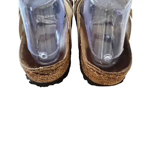 Birkenstock Sandals Women’s 40 US 9 Stone Beige Leather Ankle Strap Cork Footbed