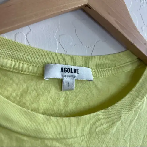 AGOLDE  Rena Supima Cotton Crew Neck Easy T-Shirt Yellow