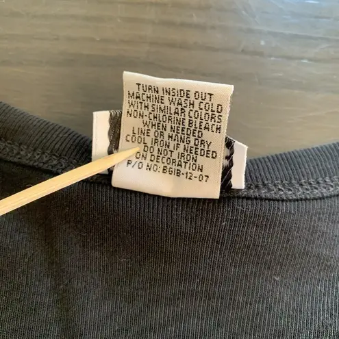 Isaac's Designs Girls Night Out Shirt Womens Small Embellished Cocktails McBling Black