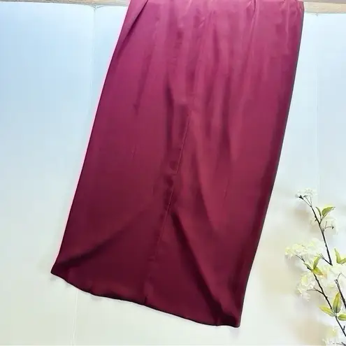 Shona joy Luxe Cocktail Frill Dress Garnet Burgundy