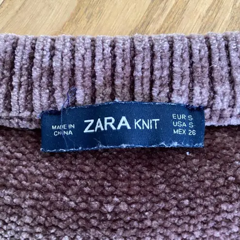 ZARA  Knit - Boxy Sweater in Brown