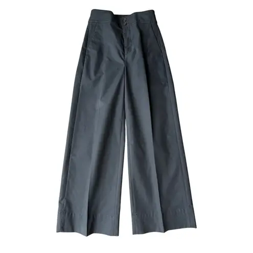 J. Crew Black Frankie Wide Leg pant in stretch twill Size 0 Black
