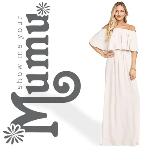 Show Me Your Mumu  Hacienda Maxi Dress Gown Beige S