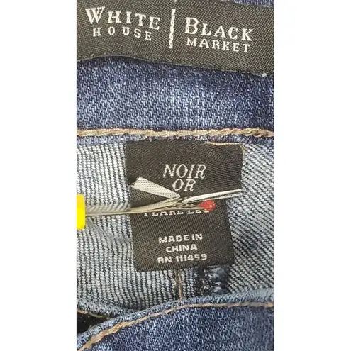 White House | Black Market  Jeans 26 Blue Flare Noir Stretch Dark Wash