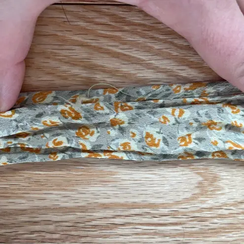 Planet Blue Floral Puff Sleeve Wrap Top XS