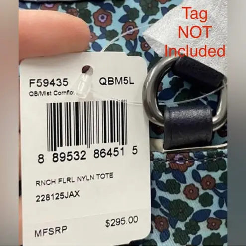 Coach  Ranch Floral Nylon & Navy Blue
Pebble Leather Tote Bag