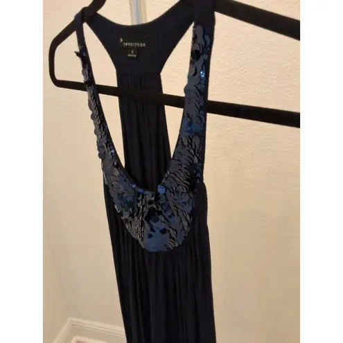 Twentyone Royal Blue With Sequins Sleeveless Halter Size S Womens Tank