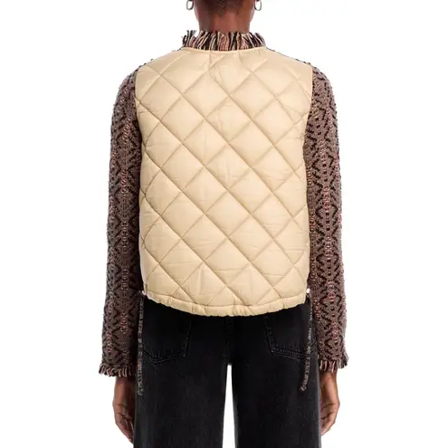 Aldo Martins Jacket Tweed Fringe Knit Cropped Brown S Small