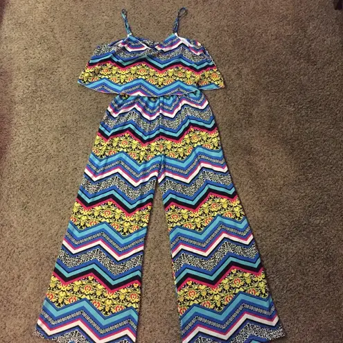 Magic Colorful Jumpsuit Sz M Gently Used