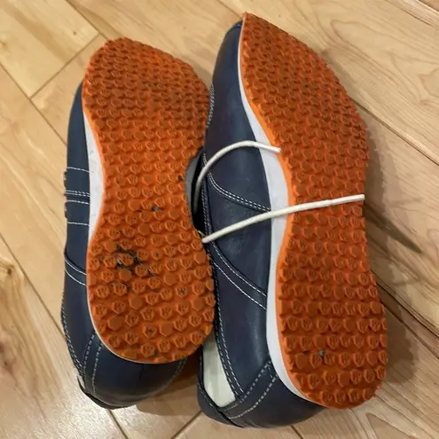 Designed for walking wolky navy orange and cream leather walking sneakers Blue Size undefined