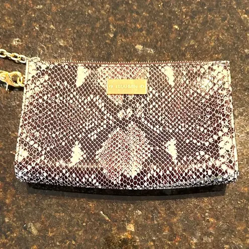 Brahmin EUC Authentic Vintage Python Snakeskin Wristlet Clutch Bag