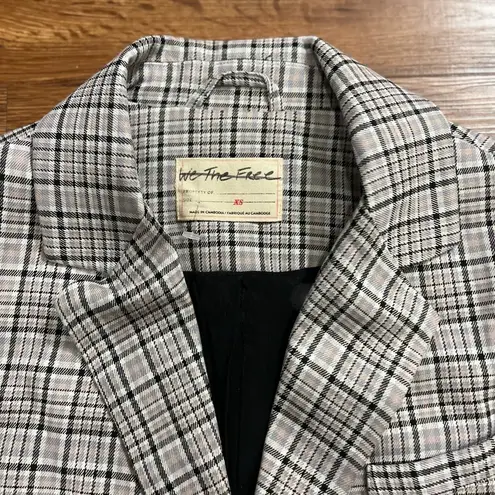 Free People NWT We The Free Cali Plaid Blazer in Dust Combo Sz XS