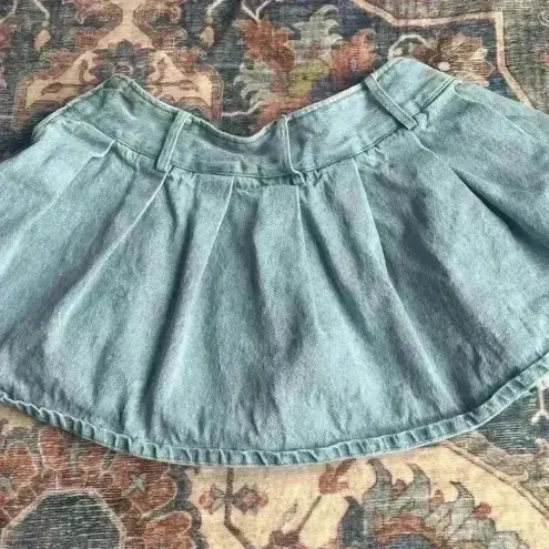 Hot Topic Trendy Pleated Denim Mini Skirt Size M Y2K 90s Indie Streetwear Jean Skater