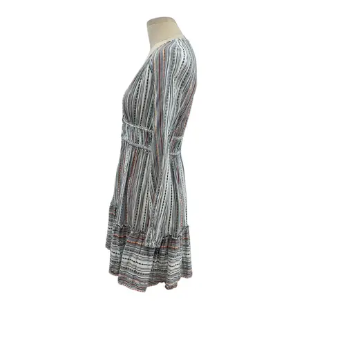 Veronica Beard Suzie Striped Mini Dress Long Sleeve Multicolor Size XS