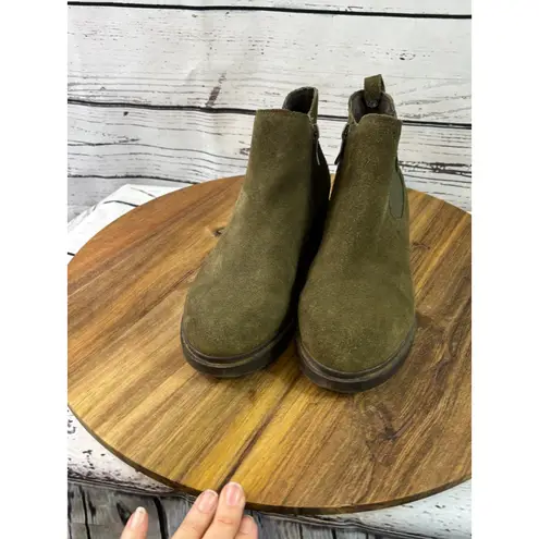 Easy Spirit Women's Martha Stewart Olive Green Suede Ankle Boots 7.5