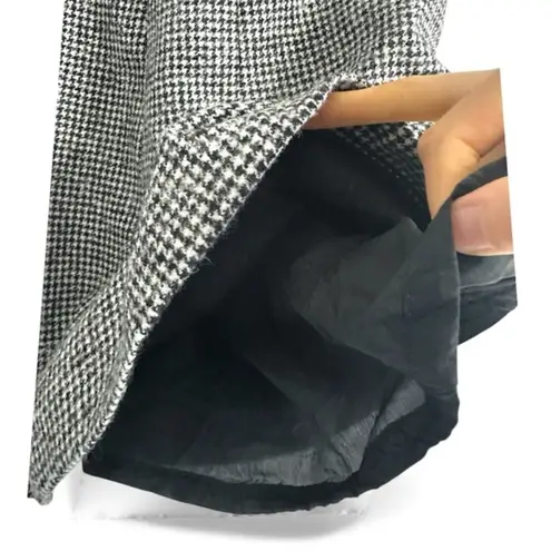 Massimo Dutti NEW WOOL Classic Black and White Houndstooth lined Mini Skirt XS - Image 5