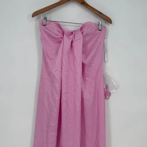 Dessy Collection Draped Satin Grecian Column Gown With Convertible Straps Pink Size 00