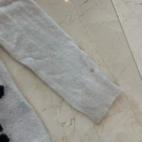 Ella Moss Leopard Spot Sweater Sz Medium with Zip