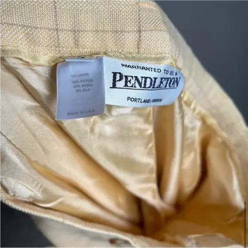 Pendleton Rayon, Wool & Silk Blend Trouser Pant Suit Size 16 and Gorgeous Yellow