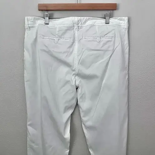 LIVERPOOL | White Slacks Pants Chino Trousers Ankle Cropped | Size 16 / 33