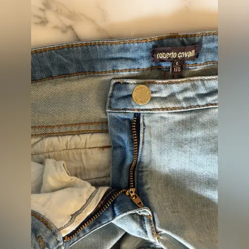 Roberto Cavalli NWT Light Blue Jeans Sz L 170 MSRP $704