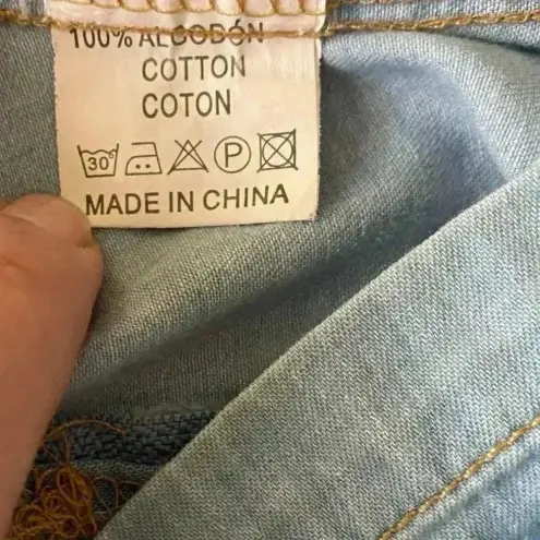 💥Vintage Vibe Denim Jumper Zip Up Dress L Blue Size L