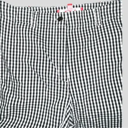 Anne Klein  black and white checkered Bermuda shorts.