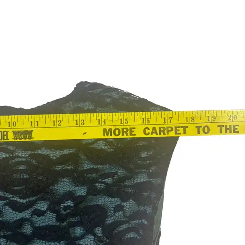 Kiss & Cry Dress Women's Medium Black Lace Peplum Top Green Sheath Y2K