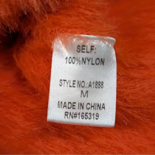 Fuzzy Halter Neck Sweater Vest NWT Womans Medium Day+Moon Cozy Orange