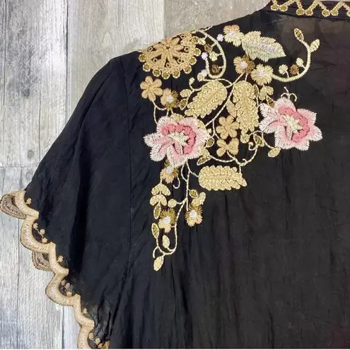 Johnny Was extremely heavily embroidered Tallum tunic NWT