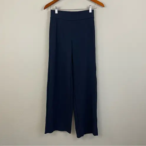 Quince Navy Ultra-Stretch Ponte Wide Leg Pants Size XS