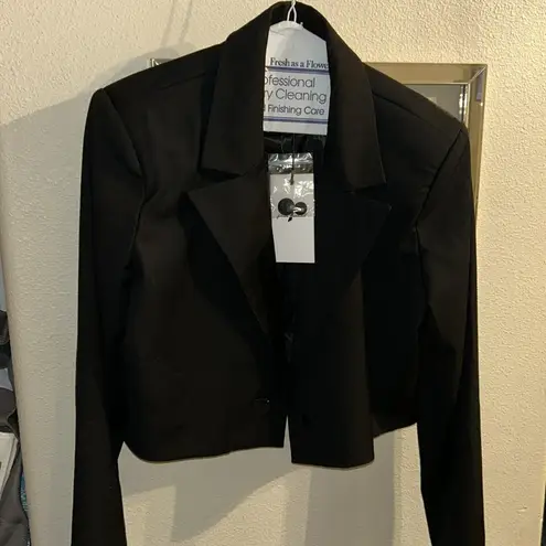 7 For All Mankind NWT  Cropped Black Blazer Jacket