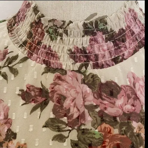 Midnight sky Midnight Womens Blouse Sz Small Floral Cottagecore Victorian Garden Party Retro