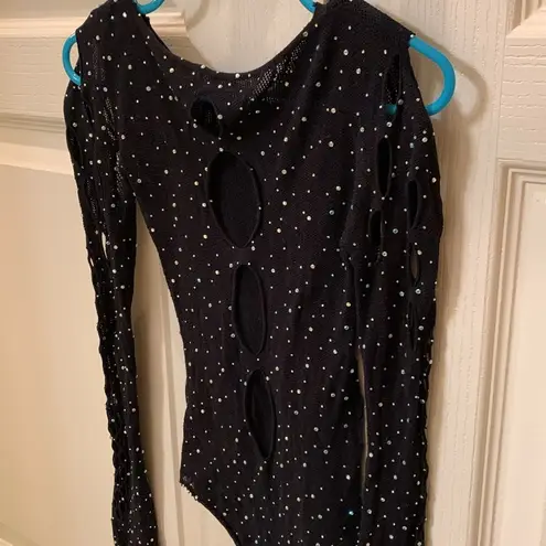 AB 💎 Crystal 💎 Bodysuit OS Black Size undefined