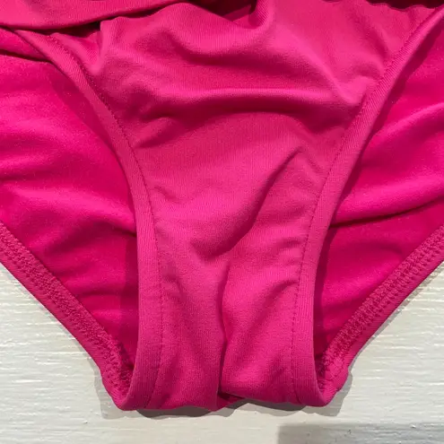 Seafolly New Solid Twist Band Hipster Bikini Swim Bottom Raspberry Pink