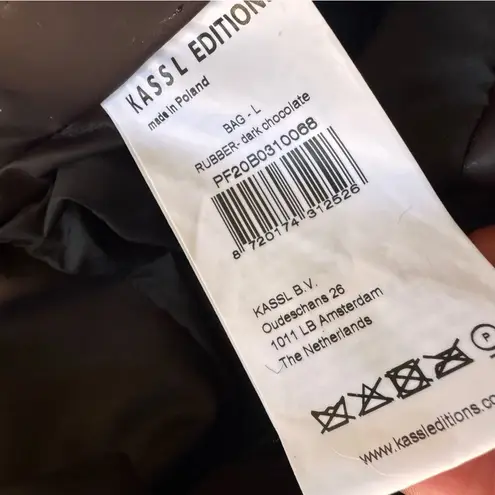 Kassl Editions Dark Chocolate Rubber Large pillow Tote Brown