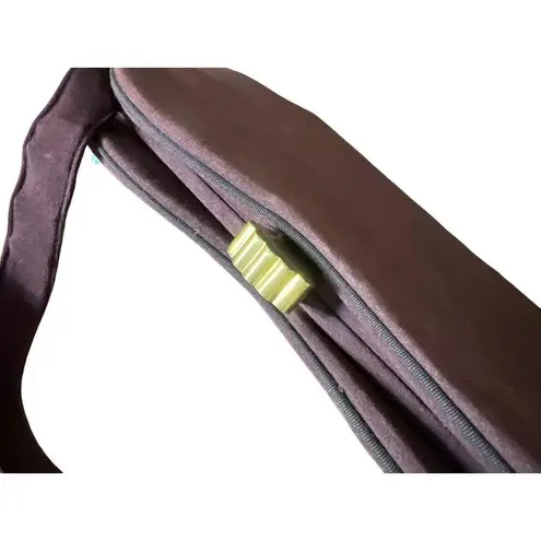 Vintage Virginia Art Slip Cover Purse Handbag Shoulder Bag Brass Lock MCM Brown