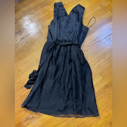 Morgan Taylor Satin-ish tank black dress with beautiful stars cut out on bottom