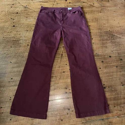 Bridge by GLY burgundy mid rise flared 32 jeans