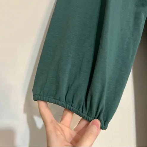 J. Jill Button Front Pleated Jersey Knit Long Sleeve Midi Dress Teal XL Tall Green