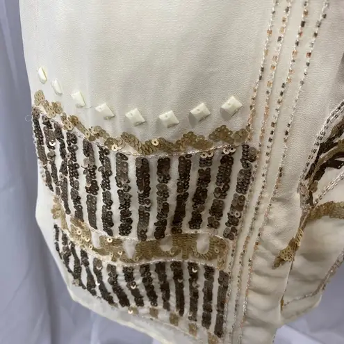 English Rose size small lined shift dress beading and sequined details