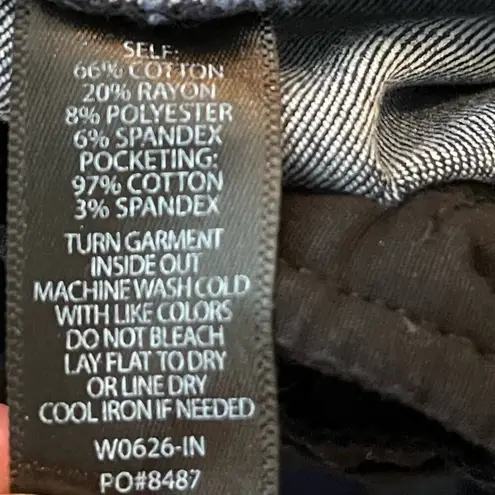 Betabrand Women’s Jeans Yoga Mid Rise Slim Straight Fit Dark Wash Size Large