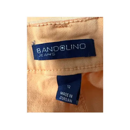 Bandolino Jeans Women’s Cropped Pants – Size 12 | Peachy Orange Stretch Casual